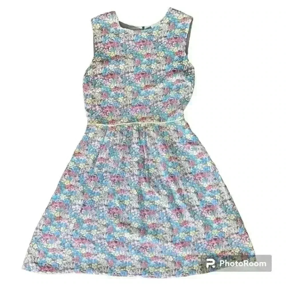 Matilda Jane Hello Lovely Floral Flare Lined Cottagecore Dress POCKETS Size 6